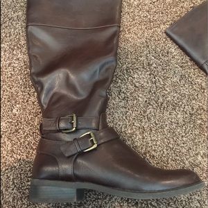 Nine West knee high brown boots